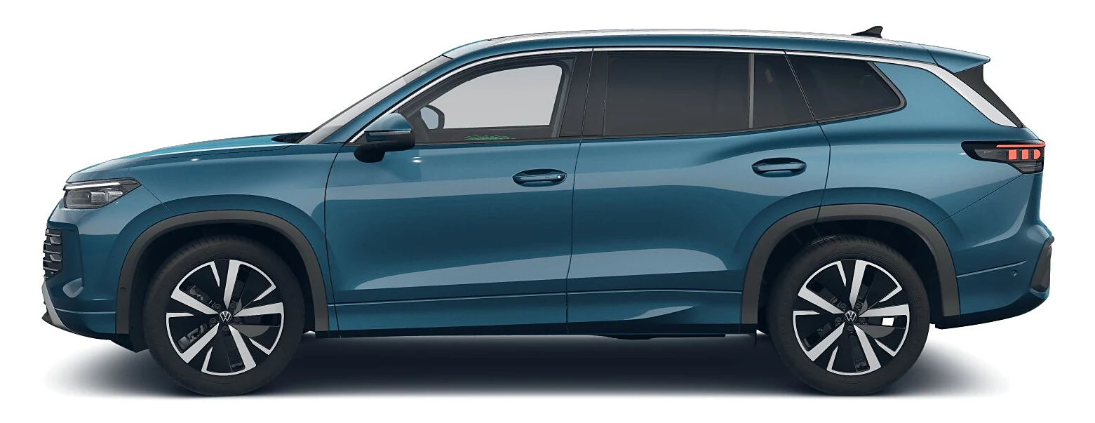 Volkswagen Tayron vue de profil, en stock à Avignon